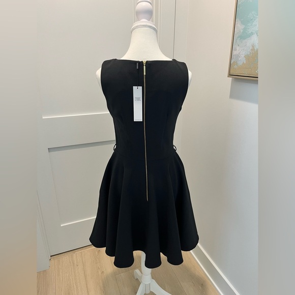 NEW Closet London Skater Dress in Black US size 6 missing belt - Picture 4 of 15